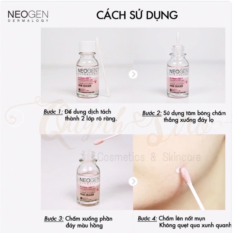 Chấm Mụn 2 Lớp Neogen Dermalogy A-Clear Aid Soothing Pink Eraser