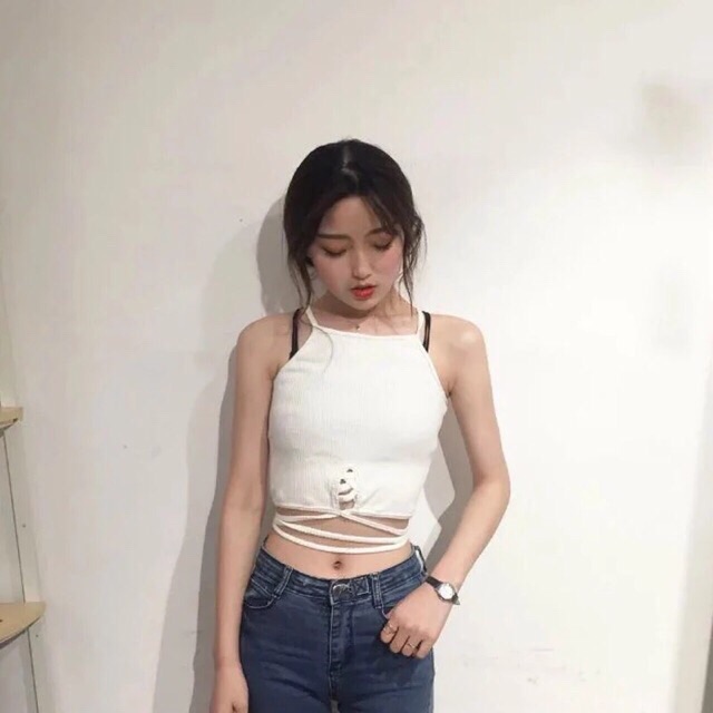 CropTop Yếm Đan Dây Bụng | BigBuy360 - bigbuy360.vn