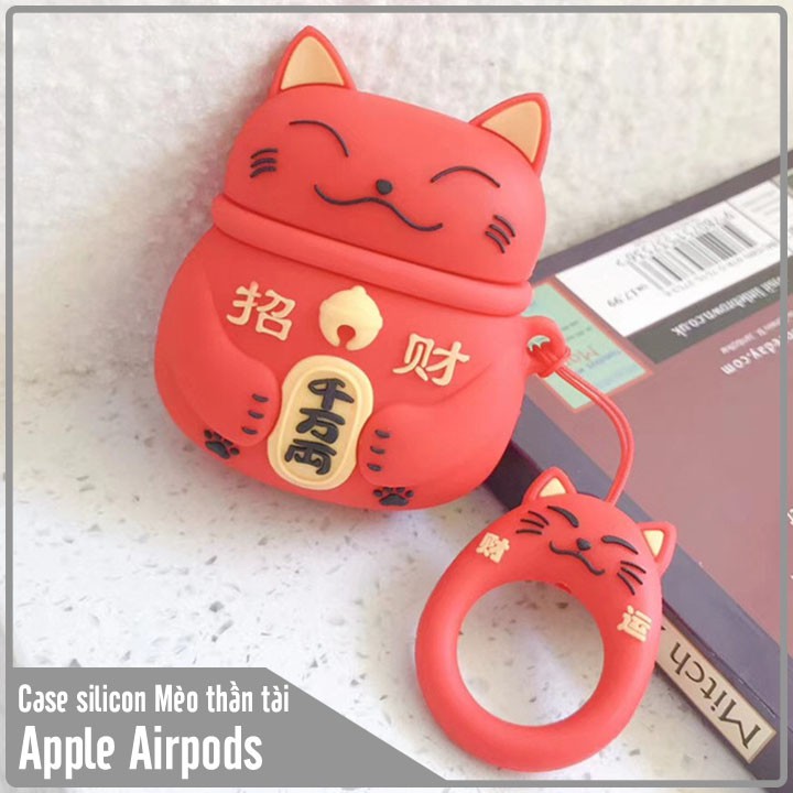 Case AirPods 1/2 Vỏ Bọc Tai Nghe AirPods 1/2 hình Mèo Thần Tài Siêu Cute - MINH AN SAIGON