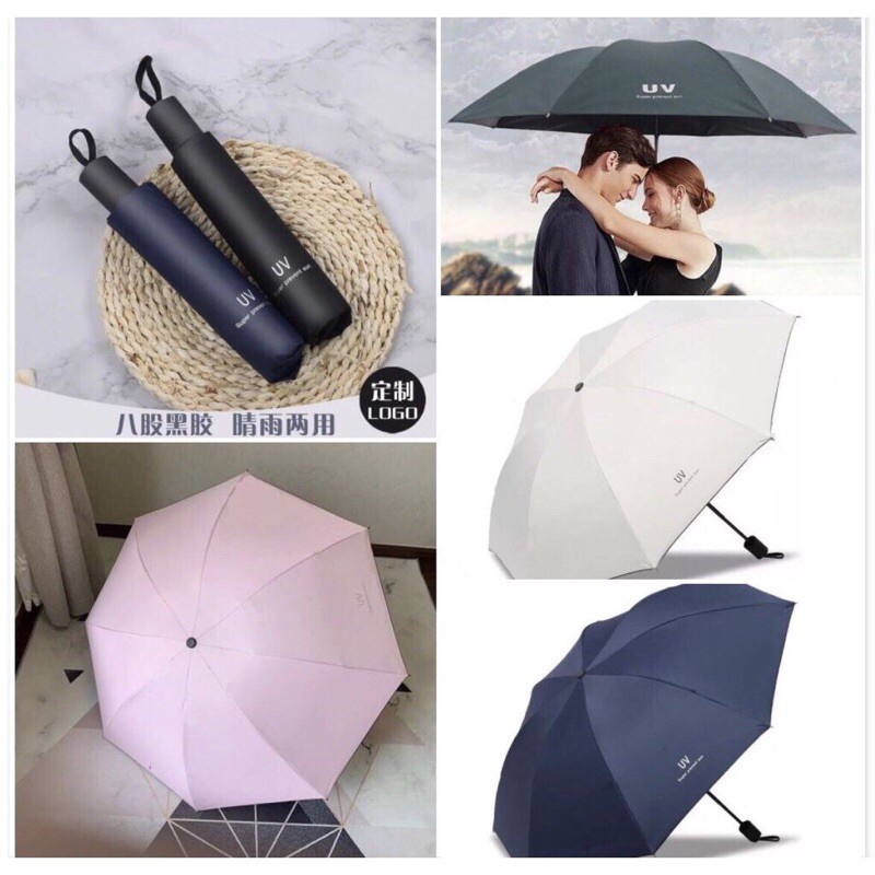 Ô Che Mưa⛱Dù Che Mưa Che Nắng Cao Cấp 8 Nan Gấp Gọn Cỡ Lớn Chống Tia UV 2 Lớp In Hoạ Tiết UV [HÀNG ĐẸP]