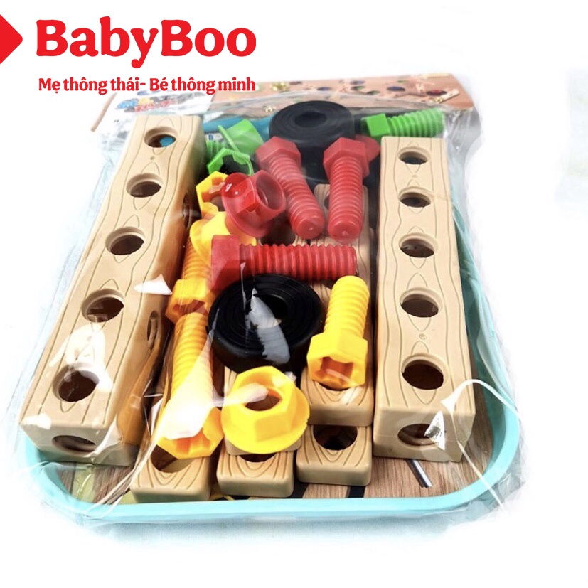 Bộ Đồ Chơi Kỹ Thuật Vặn ốc Vít Giúp Bé Phát Triển Trí Tuệ, Đồ chơi cho bé từ 2 tuổi trở lên