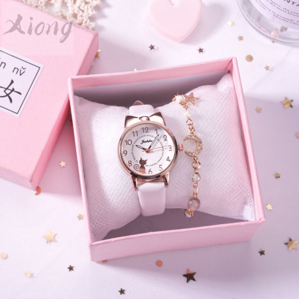 Đồng hồ quartz chống nước chống thấm nước thiết kế hoạt hình dễ thương phong cách Hàn Quốc dành cho nữ | BigBuy360 - bigbuy360.vn
