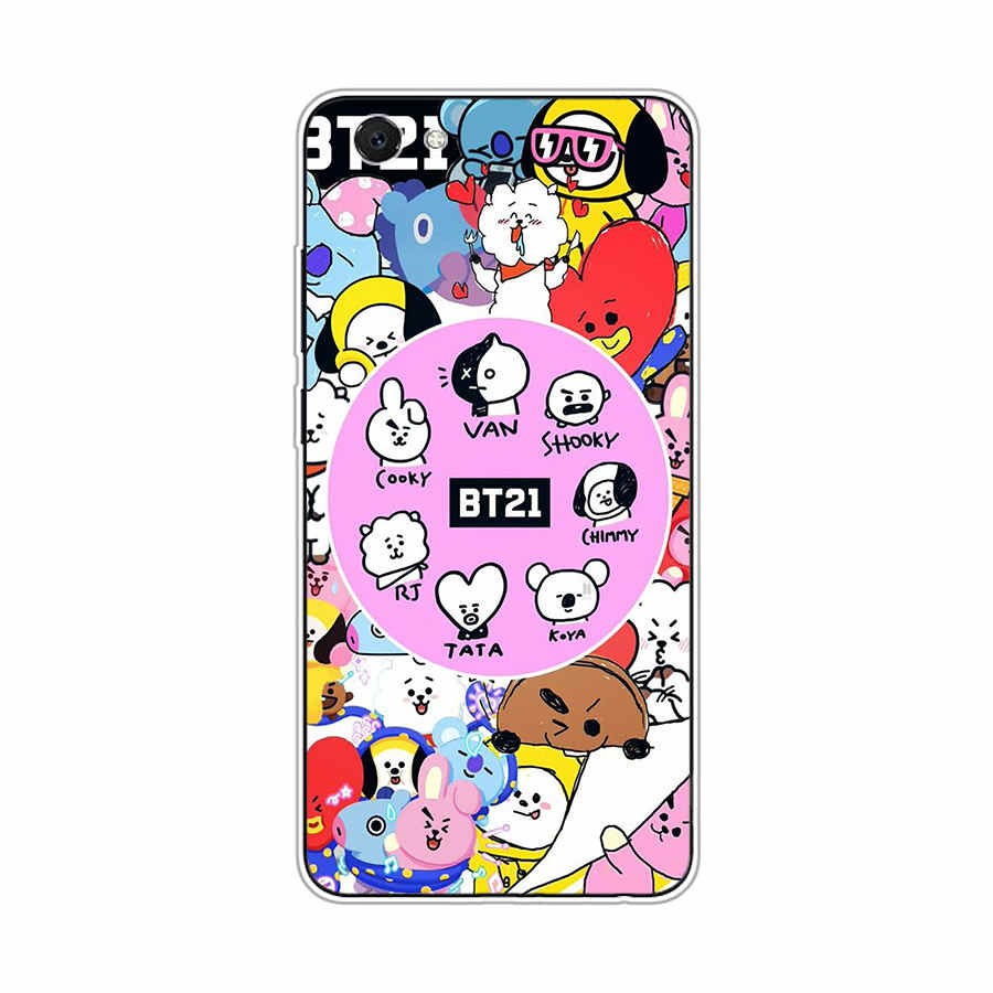 Ốp lưng silicone TPU hình BT21 BTS mềm cho Vivo z1x y67 v5 v5s y66 y51 y20 2021