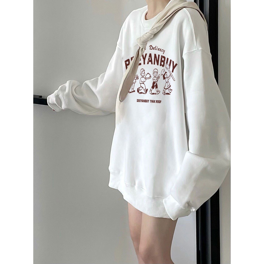 Áo Sweater Oversize Hình Ngộ Nghĩnh, Mẫu Áo Nỉ Hot Trend Mùa Đông 2022 𝘽𝙮.𝘾𝙖𝙢𝙘𝙖𝙢