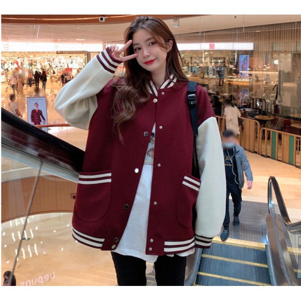 Áo khoác bomber bóng chày chất đẹp, áo khoác nữ sinh cá tính