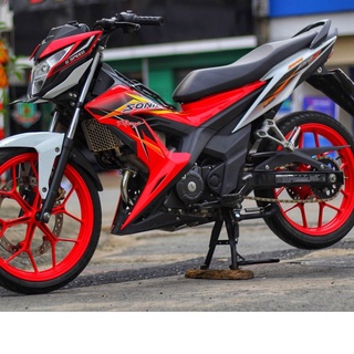 Tem Chế Sonic 150R Dán Xe Đỏ Bụng Trắng - Tem Chuẩn Hình