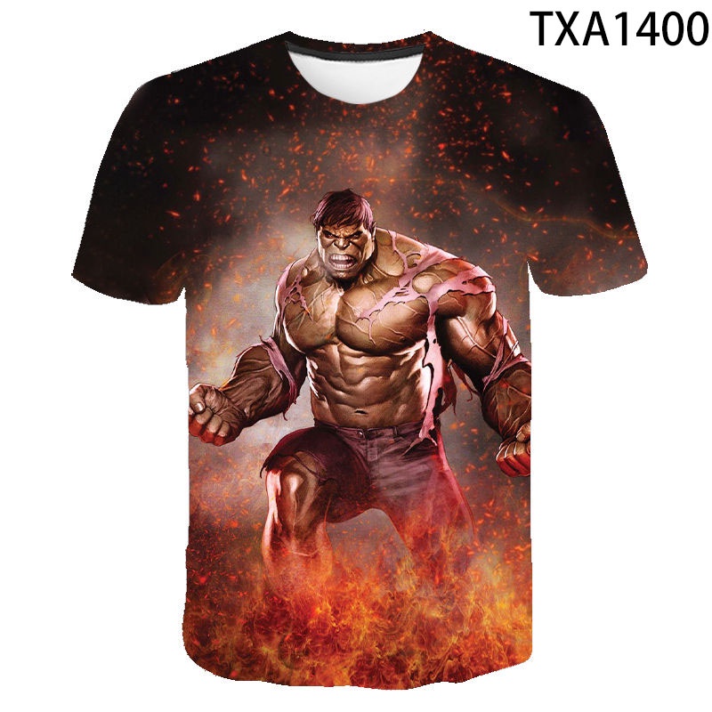 Áo Thun In Hình Hulk 3D HD Thời Trang Mùa Hè Dành Cho Bé Gái 2022