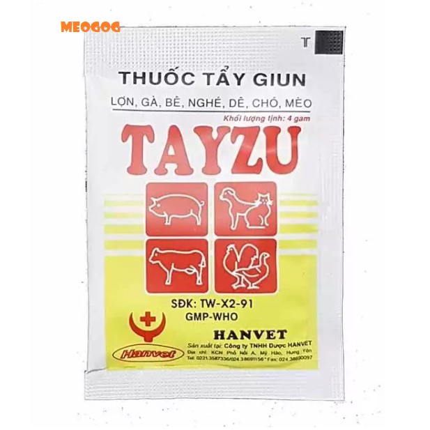 Giun sán chó mèo hanpet (viên san pet và bột) tayzu