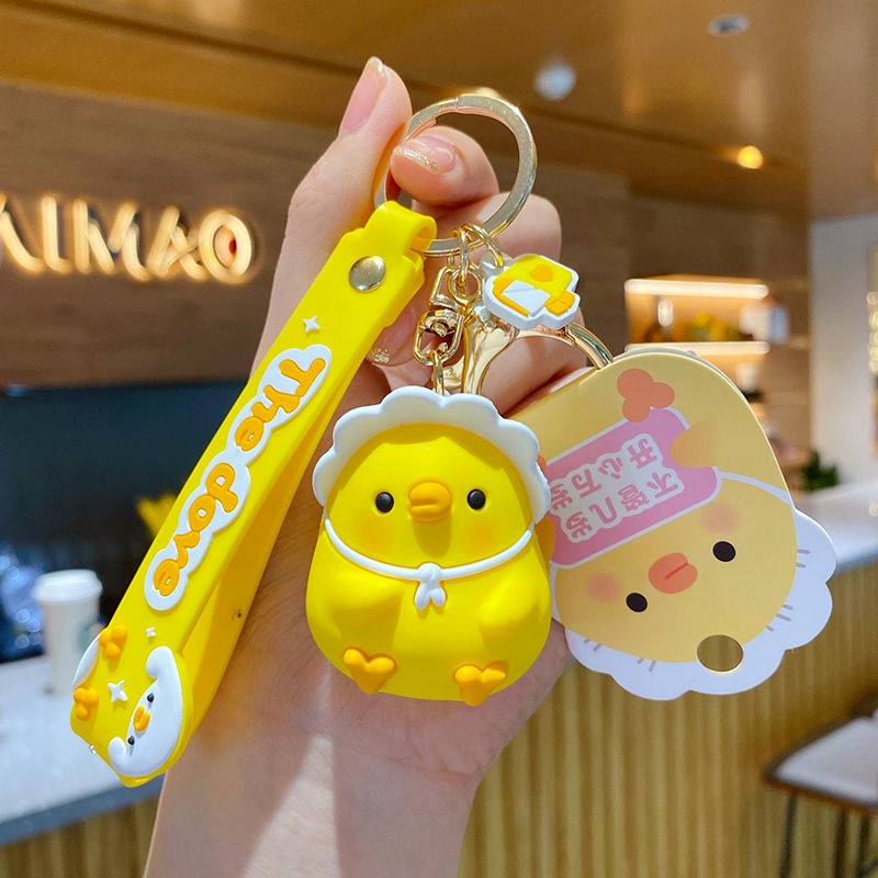 Móc Khóa Vịt。Mặt Dây Chuyền Túi。 Móc Khóa Hình Vịt Con Dễ Thương Xinh Xắn