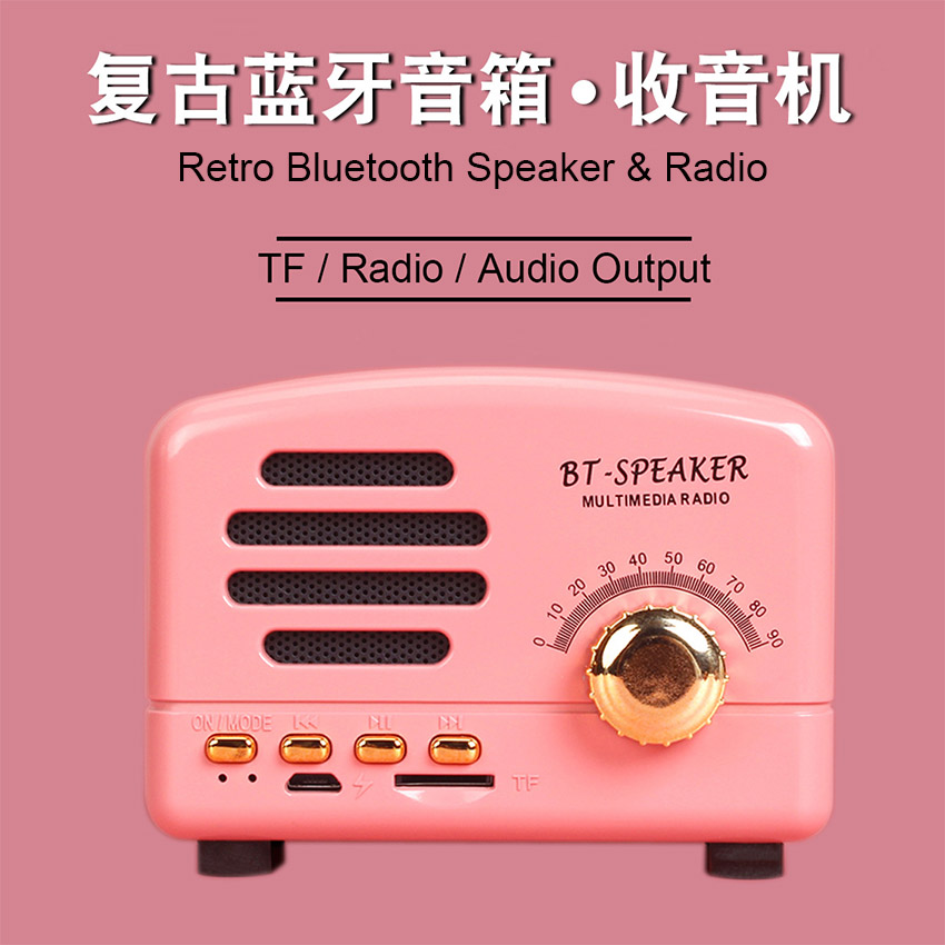 Shun Kang Loa Bluetooth Retro Không dây với Máy nghe nhạc LED Radio FM