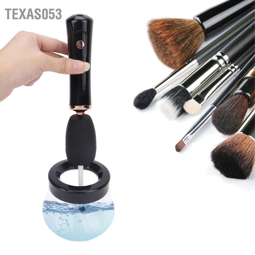 [Hàng mới về] Máy làm sạch cọ trang điểm tự động 3 bánh răng sạc USB