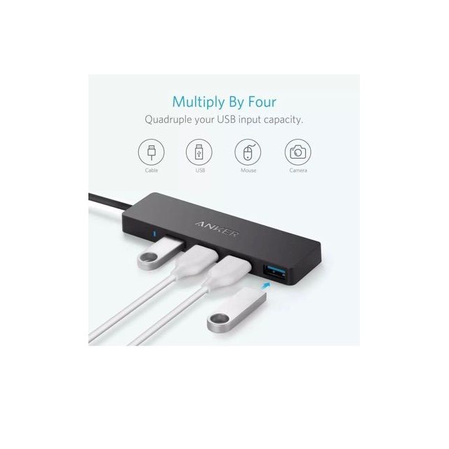 Bộ Chia Cổng USB 3.0 ANKER Ultra Slim - 4 Cổng USB - A7516