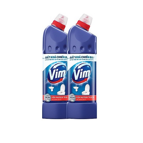 Combo 2 Nước Tẩy Bồn Cầu Vim Diệt Khuẩn (880ml) - Xanh Biển