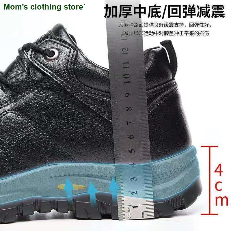 Giày thể thao da bò chống trượt thoáng khí mẫu 2021 thời trang mùa hè dành cho nam