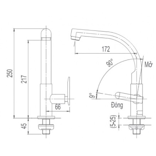 Vòi Rửa Bát Nước Lạnh Inax SFV-29