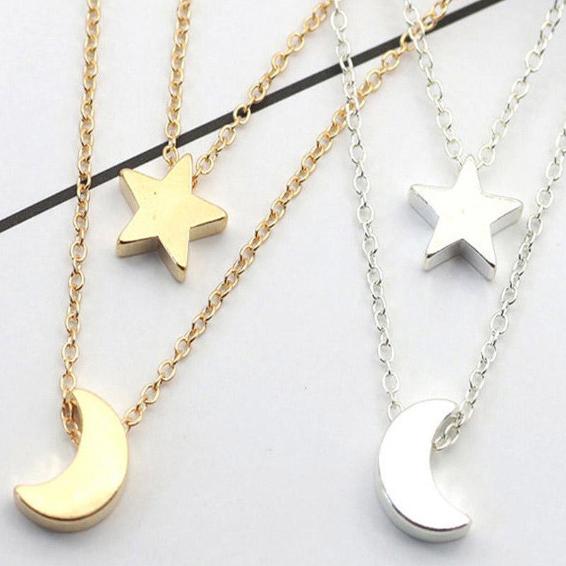 Vòng Cổ Choker Mặt Trăng Và Ngôi Sao Phong Cách Hàn Quốc