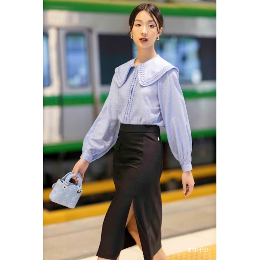 Áo sơ mi nữ Méo shop phong cách công sở dài tay cổ bẻ Zumi