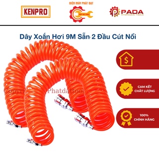 Dây Xoắn Hơi 9m Sẵn 2 Đầu Cút Nối- Hàng Chất Lượng Không Bị Rò Khí
