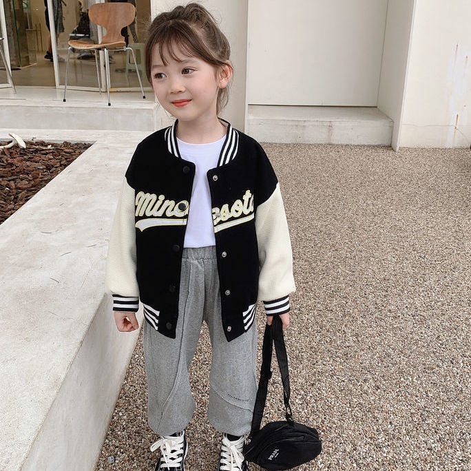 Áo Khoác Thời Trang Xuân Thu 2021 Năng Động Cho Bé Gái 6-7 Tuổi