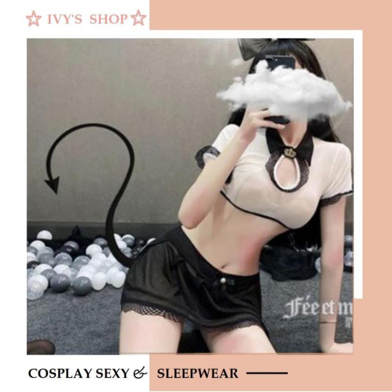 Đồ Ngủ Cosplay Sexy Học Sinh Nữ Cao Cấp - Váy Ngủ Sexy Nữ Sinh Voan Xuyên Thấu Mã NS002 ns001 | BigBuy360 - bigbuy360.vn