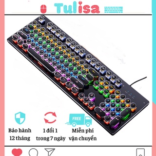 Bàn phím cơ Tulisa bàn phím máy tính gaming văn phòng Full Led Rgb T907