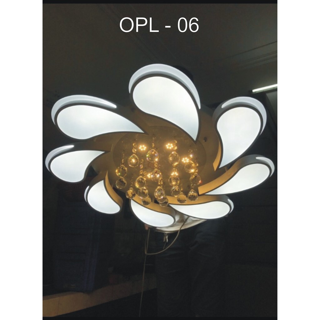 Đèn mica ốp trần mâm mica ốp trần Đèn mâm mica led