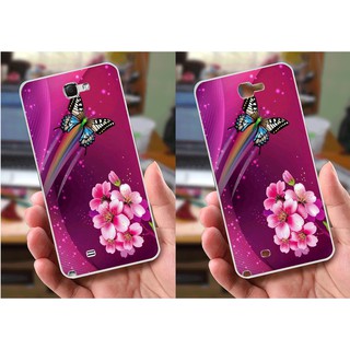 Ốp lưng Samsung Note 2 (dẻo viền trắng trong) - Hoa Cỏ Mùa Xuân