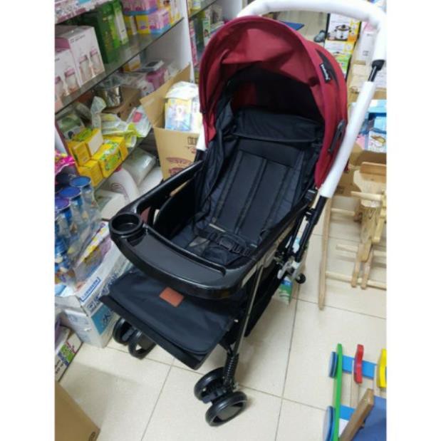 Xe đẩy trẻ em cao cấp 2 chiều Seebaby T11 có lò xo giảm xóc kèm đệm lót mềm và màn chống muỗi - Bảo hành 1 năm