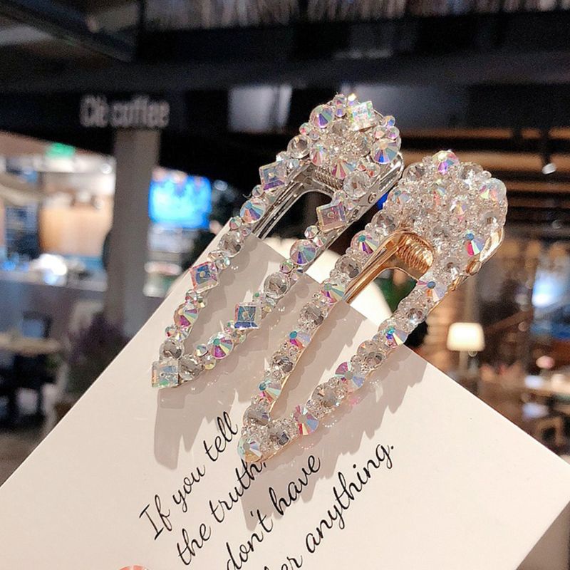 Kẹp Tóc Đính Kim Cương Giả Lấp Lánh Phong Cách Hàn Quốc