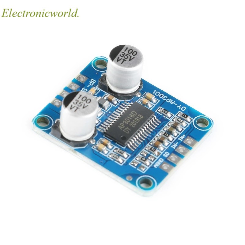 Bảng Mạch Khuếch Đại Âm Thanh Kỹ Thuật Số Công Suất Cao Dc 8v-24v Class D 4-8ohm Cho Loa 30w-300w