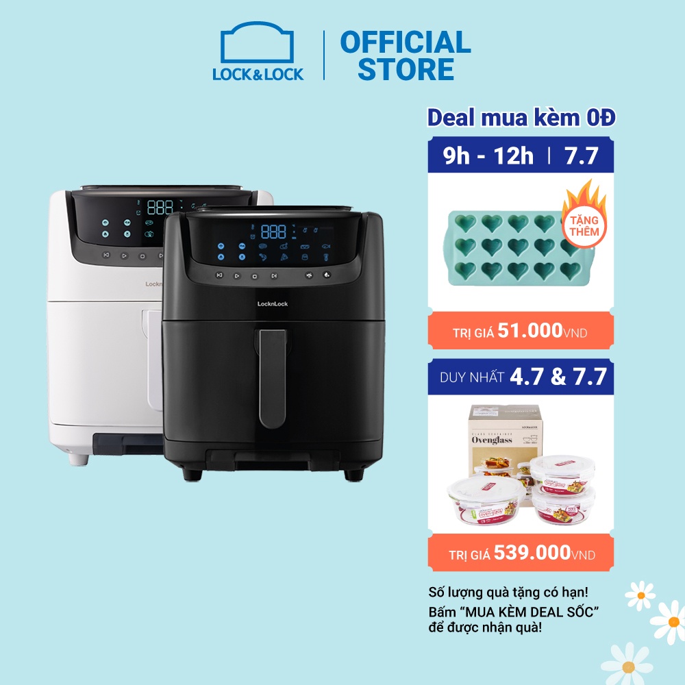 Nồi chiên không dầu kết hợp chức năng hấp Lock&Lock Steam Air Fryer 7L