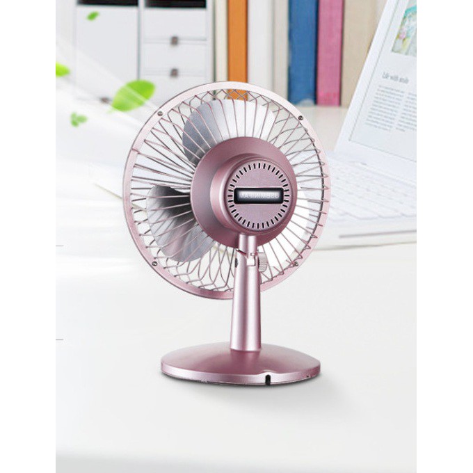 Quạt mini để bàn, đường kính lồng quạt 18cm, sạc dây cổng usb, pin chạy liên tục 2h, bảo hành 6 tháng, có 2 tốc độ gió | BigBuy360 - bigbuy360.vn