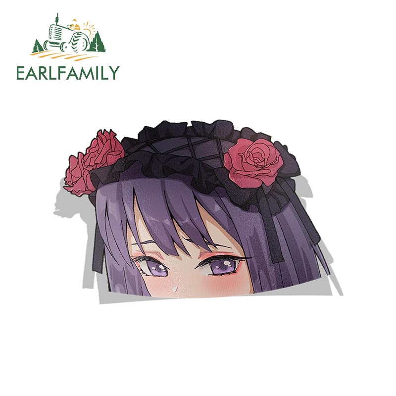Sticker Dán Trang Trí Xe Hơi Chống Nắng Kích Thước 13cm x 8.3cm Họa Tiết Hoạt Hình Dễ Thương