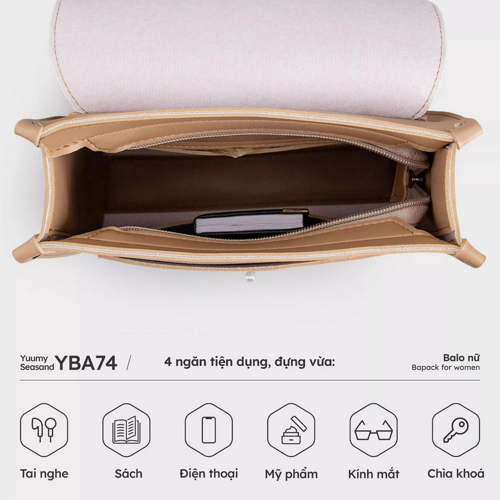 Balo da nữ trơn thời trang đi chơi YUUMY YBA74