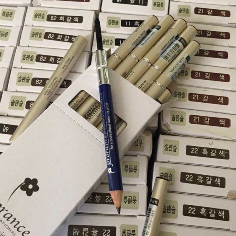 Bút Chì Kẻ Mày PRORACE 2 Đầu Kẻ Và Chải Không Thấm Nước