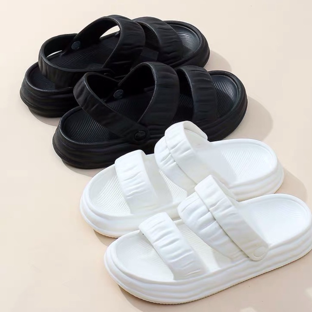 Dép nữ, Sandal nữ, dép quai hậu nhựa 3-4cm cao cấp êm chân đi học, đi chơi, du lịch biển mưa chống thấm