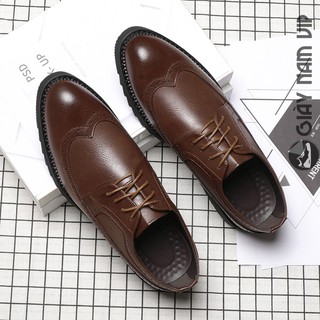 Giày Nam Cao Cấp - FREESHIP - Giày Da Nam Đẹp Hàn Quốc Phong Cách Vintage GNK16