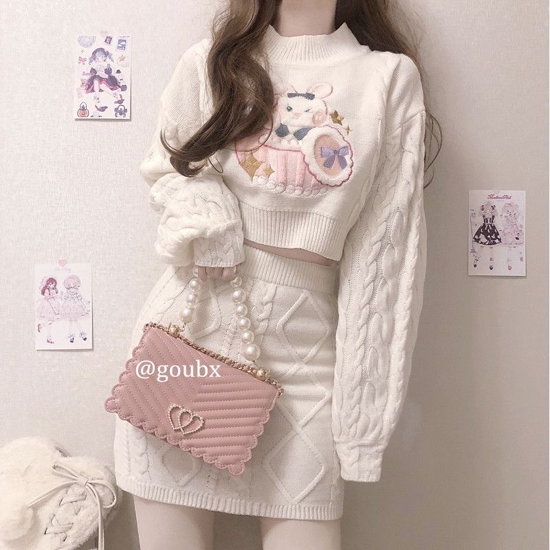 Áo Sweater Dệt Kim Tay Dài Phong Cách Nhật Bản Thời Trang Mùa Xuân Cho Nữ