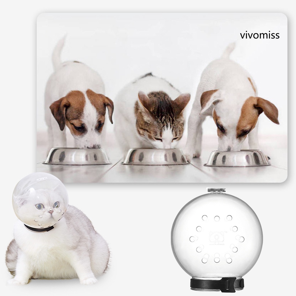 Mũ trùm không gian hình quả bóng thoáng khí bảo vệ đầu cho mèo cưng tiện lợi