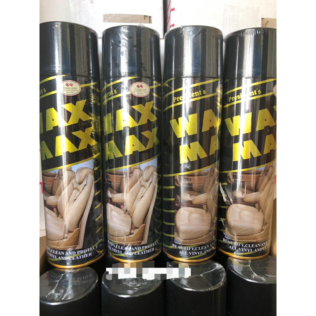 Bình xịt đánh bóng và làm sạch Wax Max, làm sạch nội thất ô tô, chai vệ sinh đồ da - Vua đồ chơi xe hơi