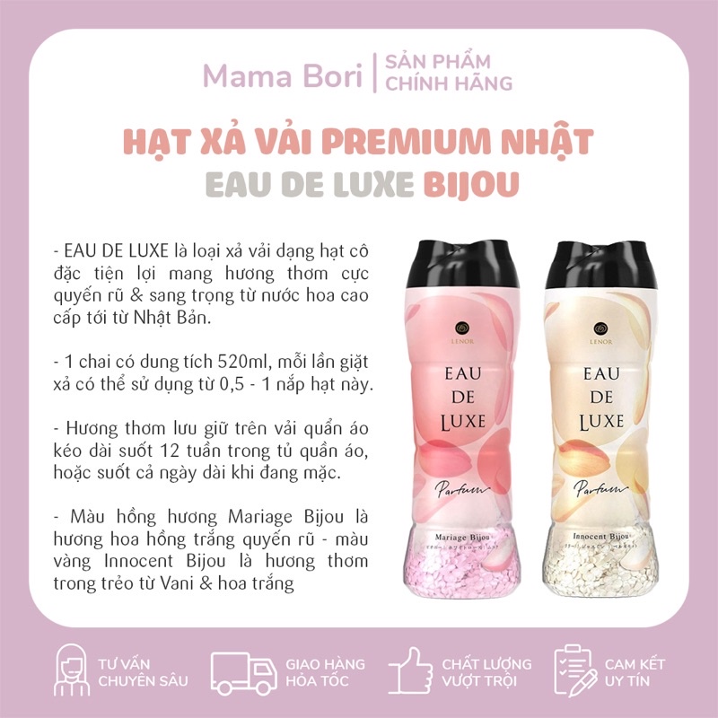 [Hàng Air Chính Hãng] Hạt Xả Vải Premium Nhật EAU DE LUXE BIJOU
