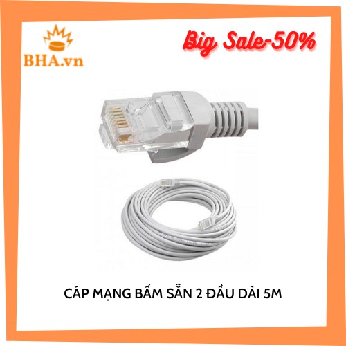 Dây cáp mạng bấm sẵn 2 đầu dài 5m