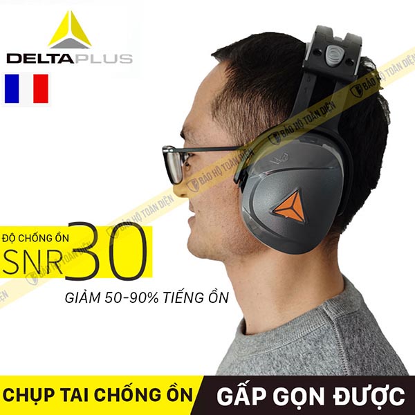 Chụp tai chống ồn Deltaplus Interlagos chụp tai chính hãng siêu rẻ