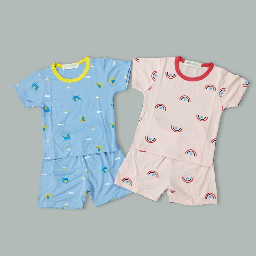 Bộ cộc tay mùa hè cho bé trai, bé gái chất liệu thun lạnh, thoáng mát, thấm hút mồ hôi tốt (HH01)