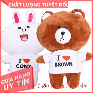 ⚡Flash Sale⚡ Combo Gấu Bông Gấu Brown Và Thỏ Cony 35cm