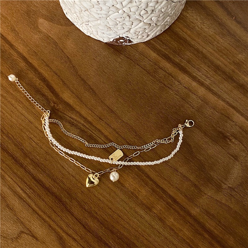 Vòng Tay Ngọc Trai Thiết Kế Hình Học Đơn Giản