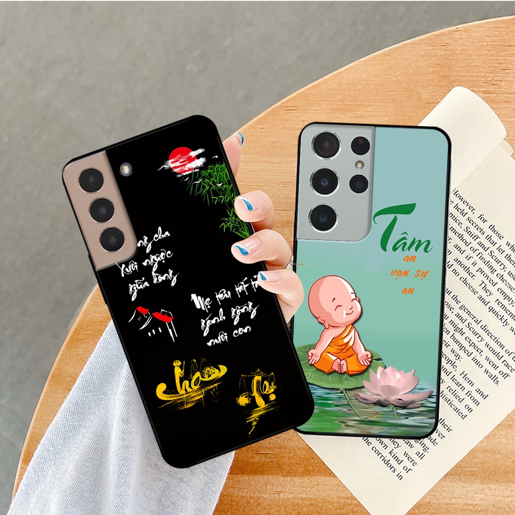 Ốp lưng Samsung S21 - S21 FE - S21 Plus - S21+ / S21 Ultra in hình phong cách chữ thư pháp cha mẹ, tài lộc