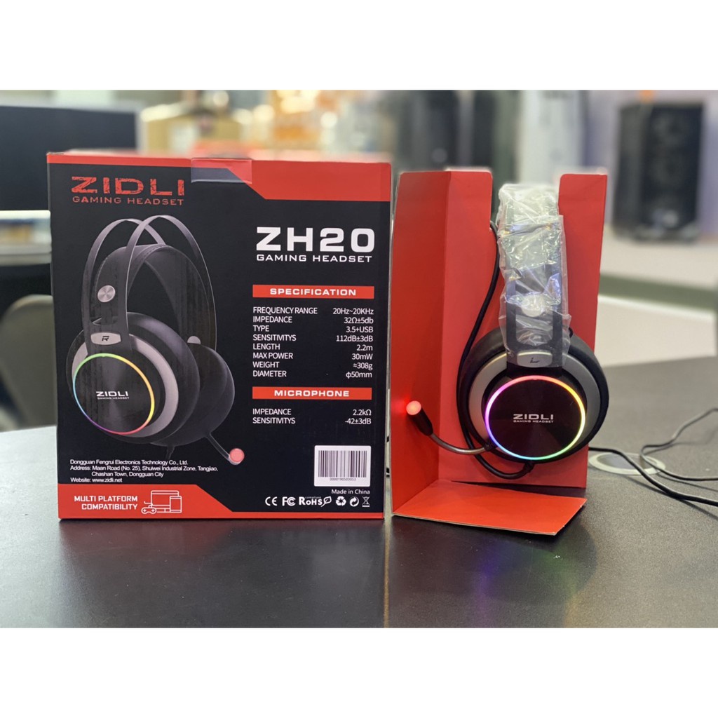 ˂PATECH˃ Tai nghe Gaming ZIDLI ZH20 (Ring RGB, Sound 7.1 ) - Hàng Chính Hãng