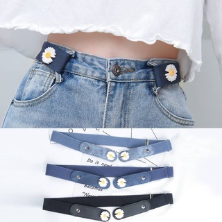 Thắt lưng vải canvas co giãn không đường may họa tiết hoa thời trang cho nữ