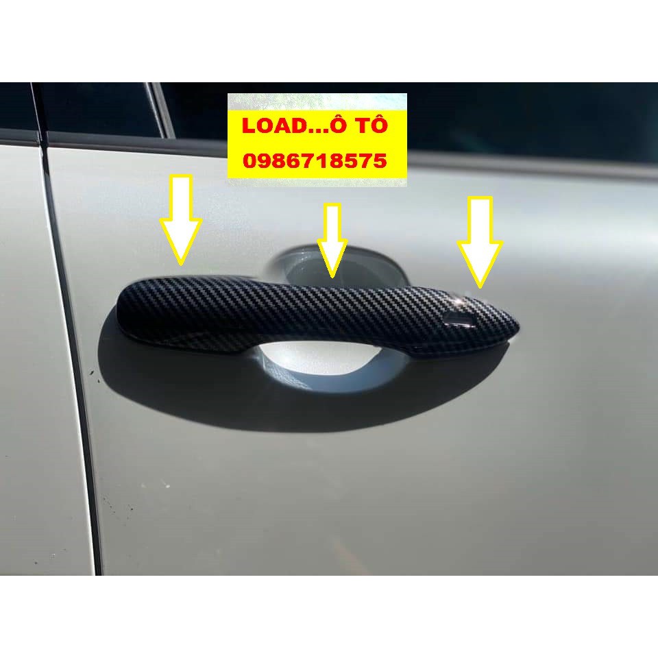 Ốp Tay Nắm Và Hõm Cửa Toyota Cross 2022-2020 Mẫu Vân carbon Cao Cấp